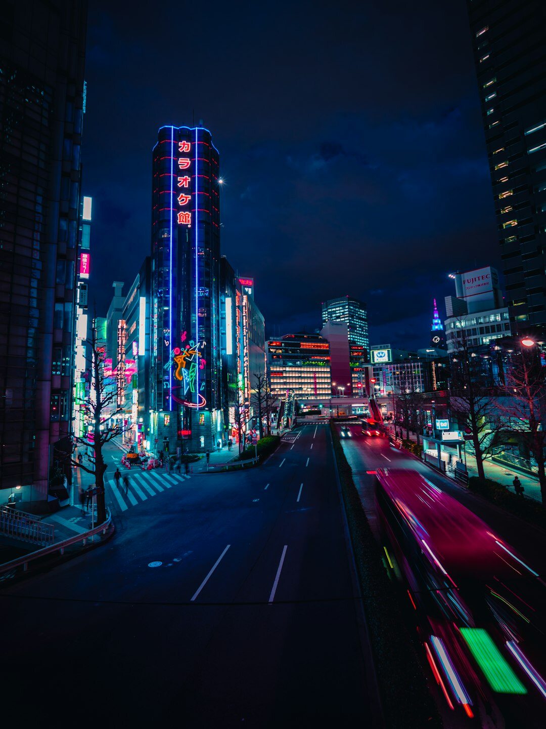 tokyo city lights at night